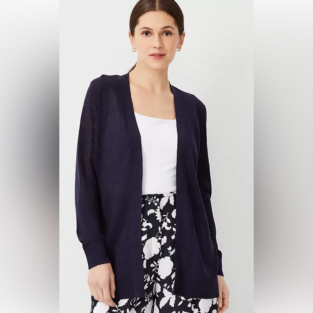 Ann Taylor Linen Blend Cardigan